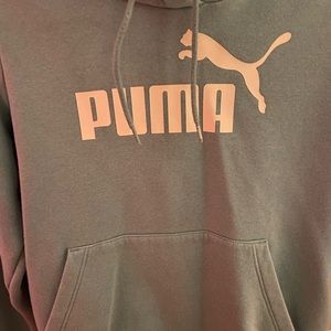 This is a blue puma hoodie only use once and it’s in good condition.